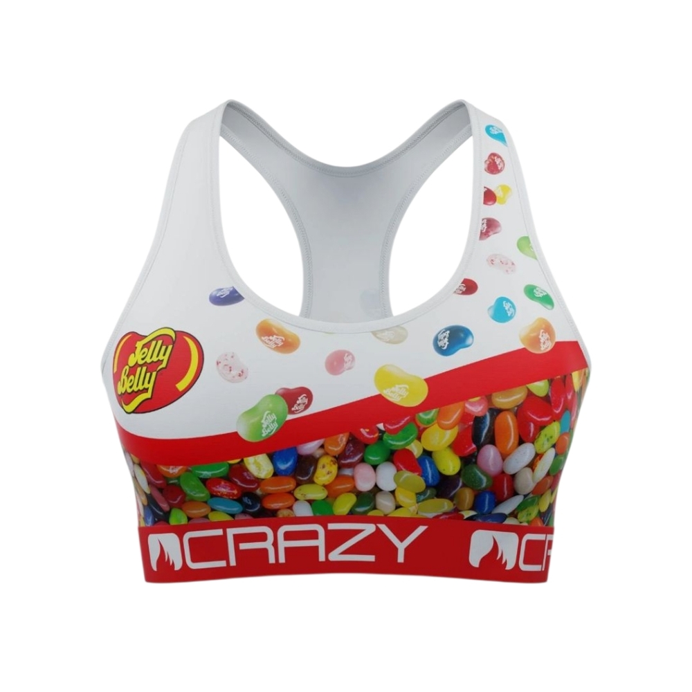 Crazyboxer Comfortable Soft Form Fitting Jelly‎ Belly Design Women's Sports Bra